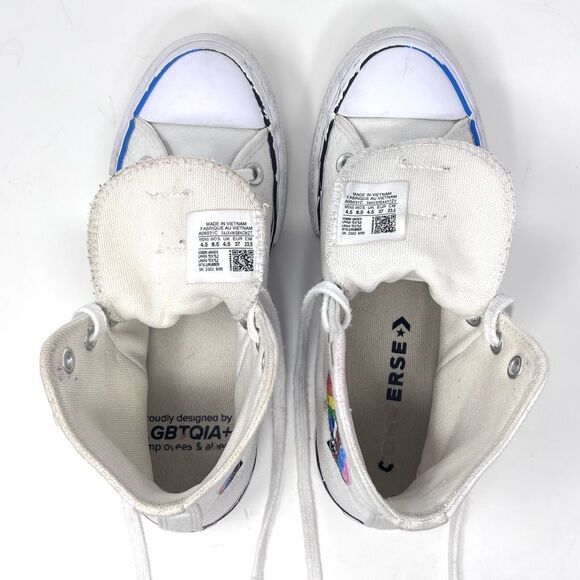 Converse Pride Rainbow Chuck Taylor All Star High Top Lift Platform Sneakers 6.5 - Picture 7 of 10